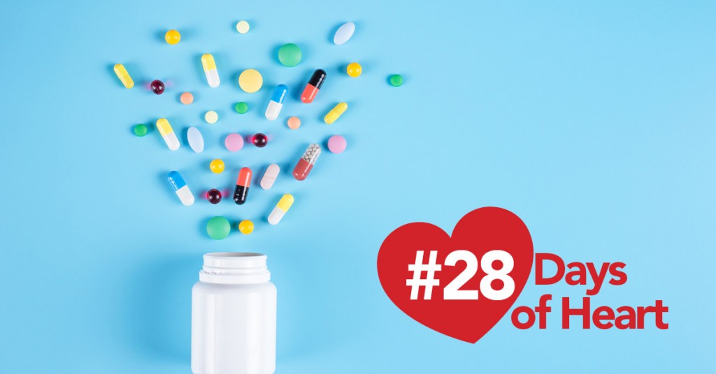 28 Days of Heart: Bottle with pills spilling out