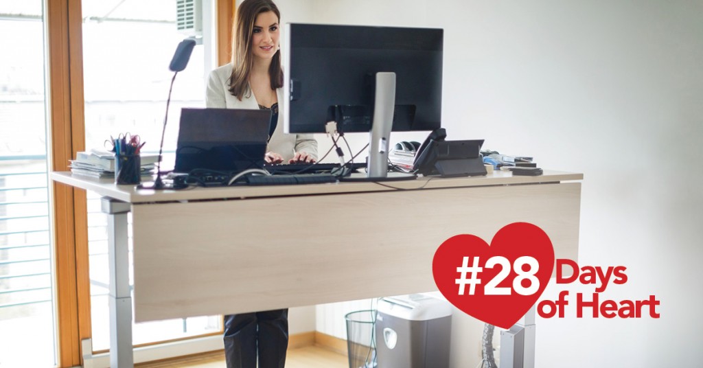 28 Days of Heart: Woman at standing desk
